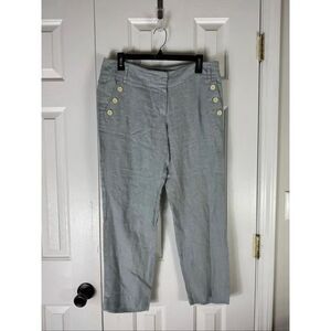 Loft Womens Cropped Linen Pants Size 6